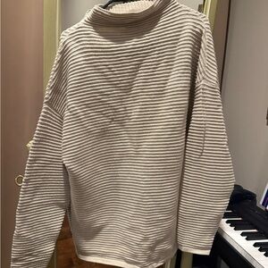 Men's Cream Striped Sweater